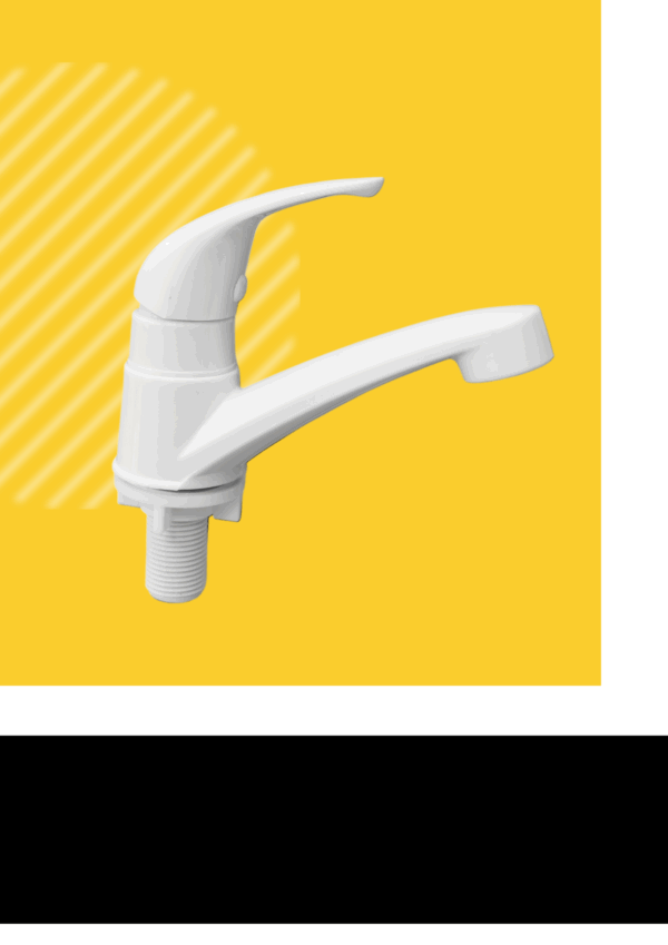 GRIFO BLANCO MONOMANDO PARA LAVABO