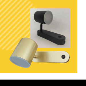 LAMPARA RYDER PARA PARED ORO Y NEGRO -9W