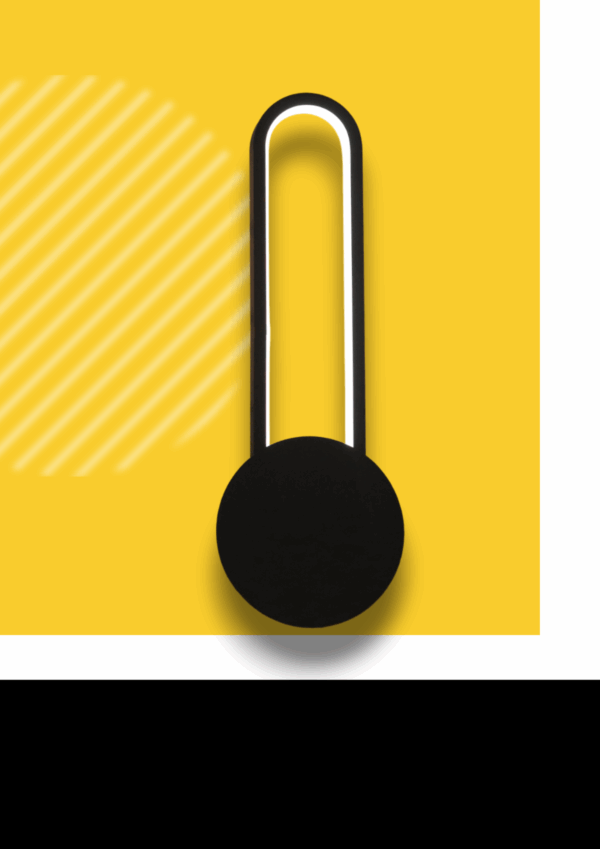 LAMPARA RYDER NEGRO PARA PARED -18W