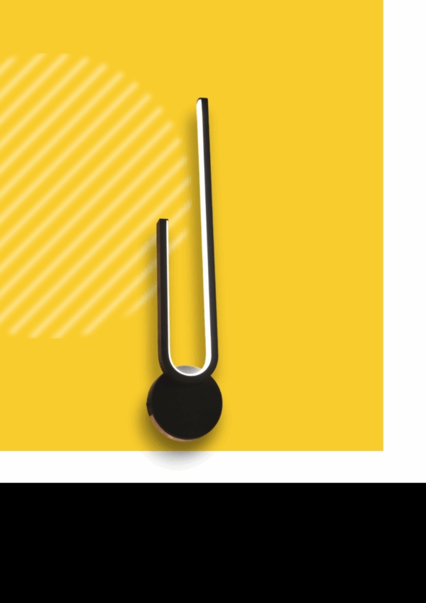 LAMPARA RYDER NEGRA PARA PARED -14W