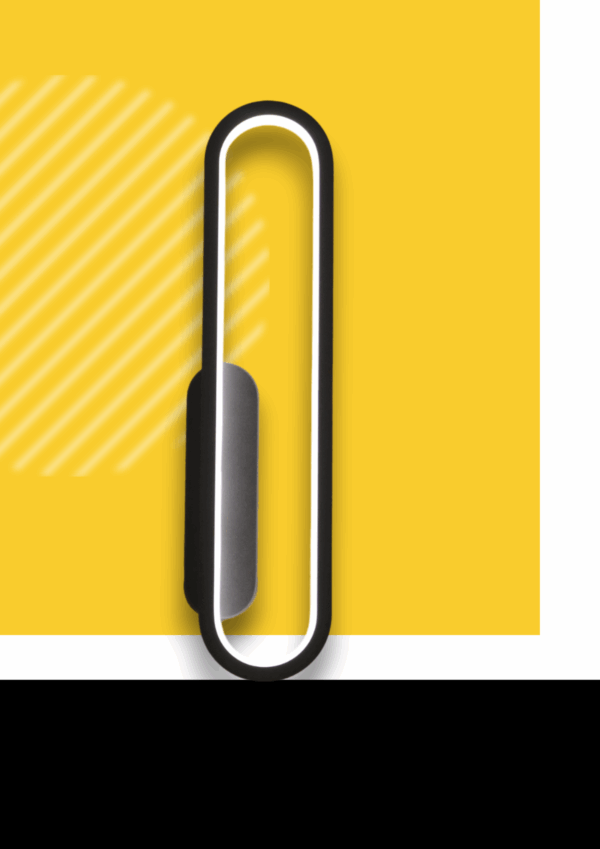 LAMPARA RYDER NEGRO PARA PARED -18W
