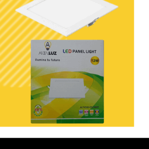 PANEL DE LUZ CUADRADO EMPOTRABLE -12W