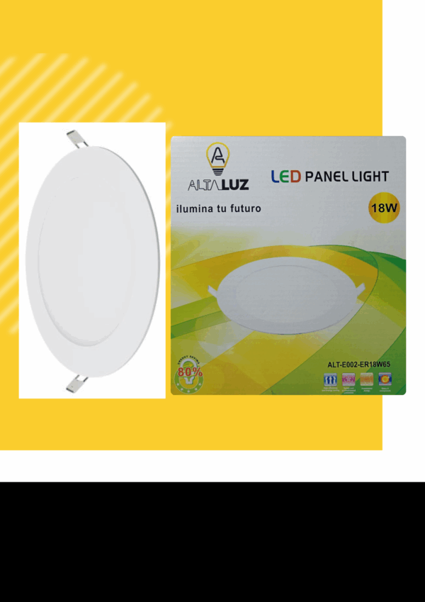 PANEL DE LUZ REDONDO EMPOTRABLE -18W