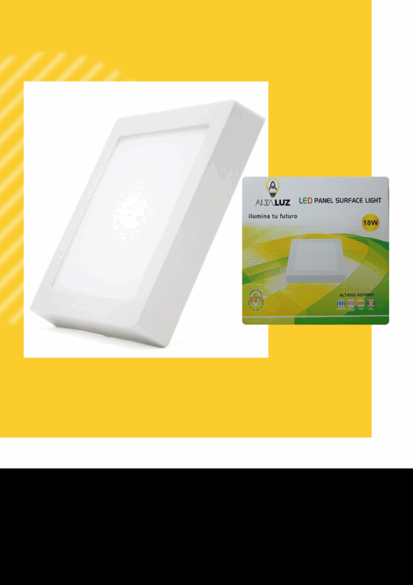 PANEL DE LUZ CUADRADO SOBREPUESTO - 18W