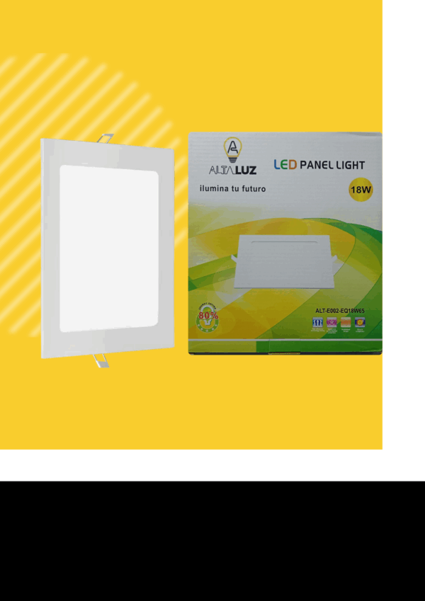 PANEL DE LUZ CUADRADO EMPOTRABLE -18W