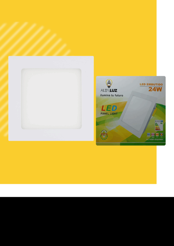 PANEL DE LUZ CUADRADO EMPOTRABLE  -24W