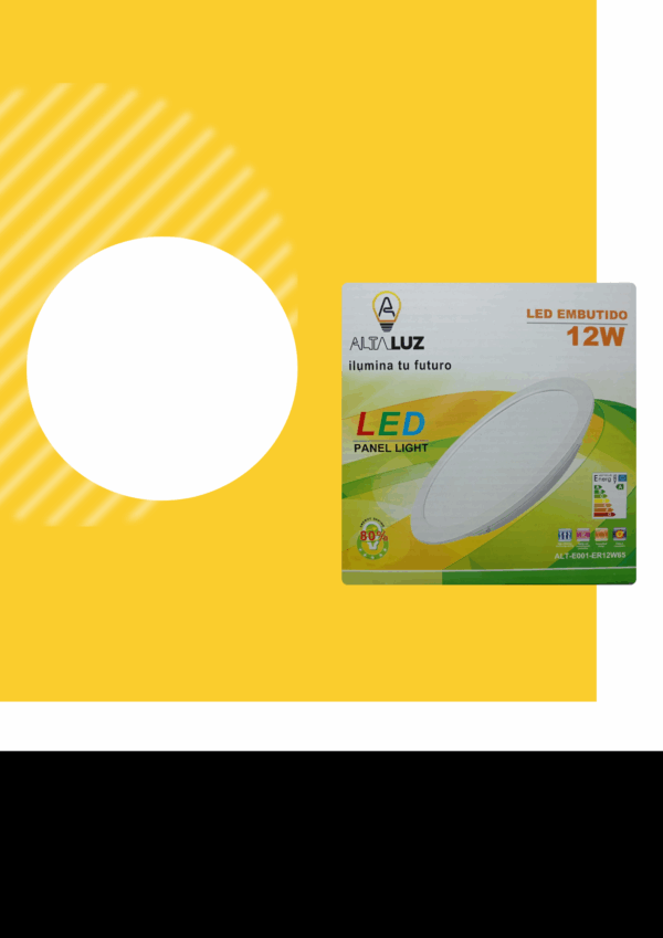 PANEL REDONDO LED EMPOTRABLE - 12w