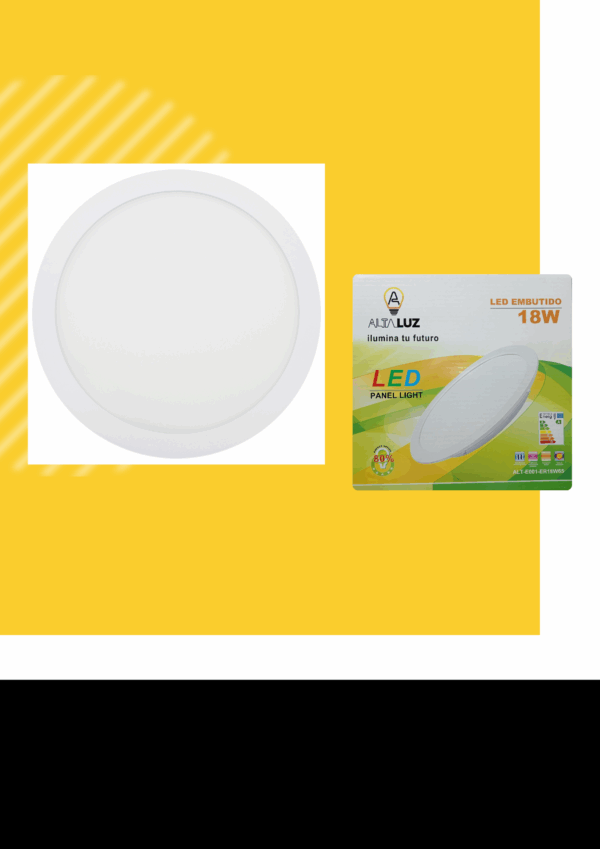 PANEL DE LUZ REDONDO EMPOTRABLE - 18W