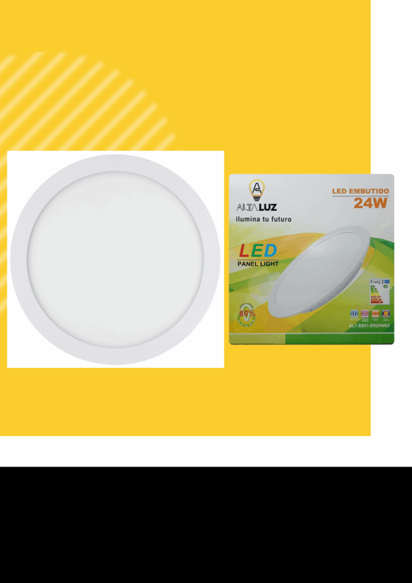 PANEL DE LUZ REDONDO EMPOTRABLE -24W
