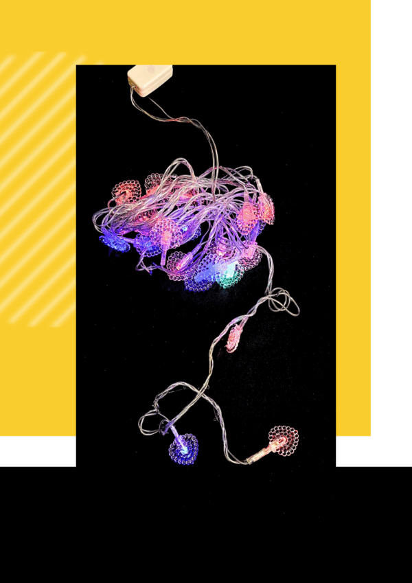 CUERDA LED CORAZON -RGB