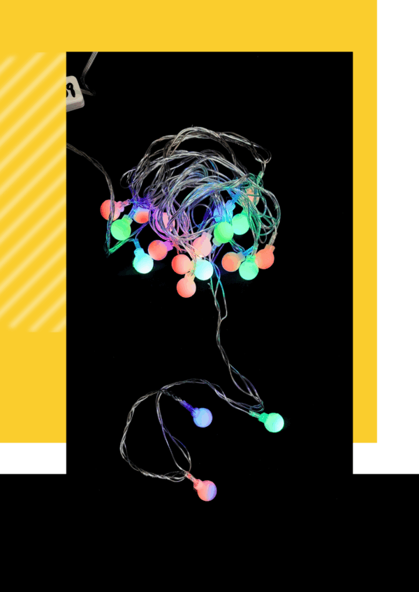 CUERDA LED BOLITA DE NIEVE -RGB
