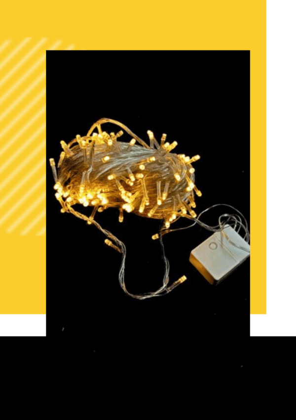 CUERDA LED NAVIDAD -AMBAR
