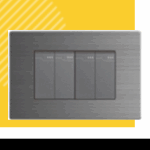 INTERRUPTOR CUADRUPLE BIPOLAR ACERO INOXIDABLE