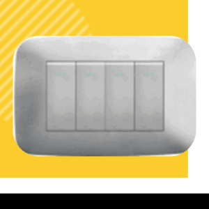 INTERRUPTOR CUADRUPLE BIPOLAR GRIS