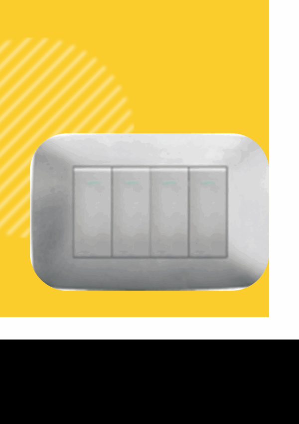 INTERRUPTOR CUADRUPLE UNIPOLAR GRIS