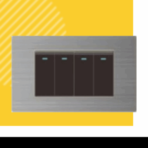 INTERRUPTOR CUADRUPLE UNIPOLAR ACERO INOXIDABLE