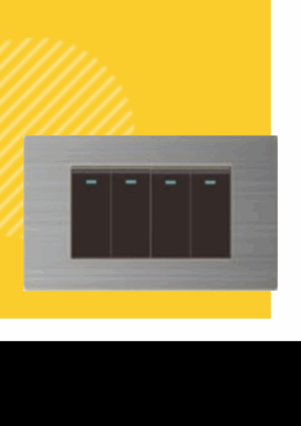 INTERRUPTOR CUADRUPLE UNIPOLAR ACERO INOXIDABLE