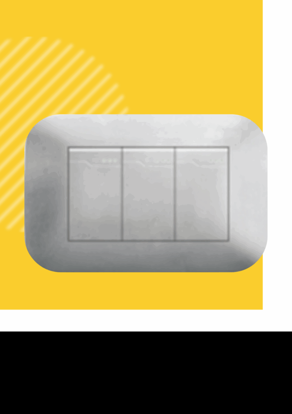 INTERRUPTOR TRIPLE UNIPOLAR GRIS
