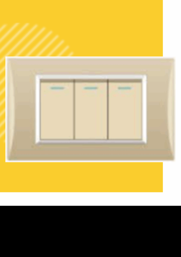 INTERRUPTOR TRIPLE UNIPOLAR CHAMPAGNE ORO