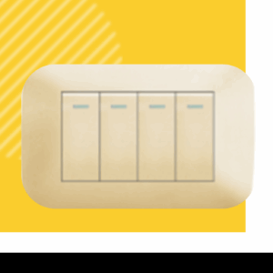 INTERRUPTOR CUADRUPLE UNIPOLAR CHAMPAGNE ORO