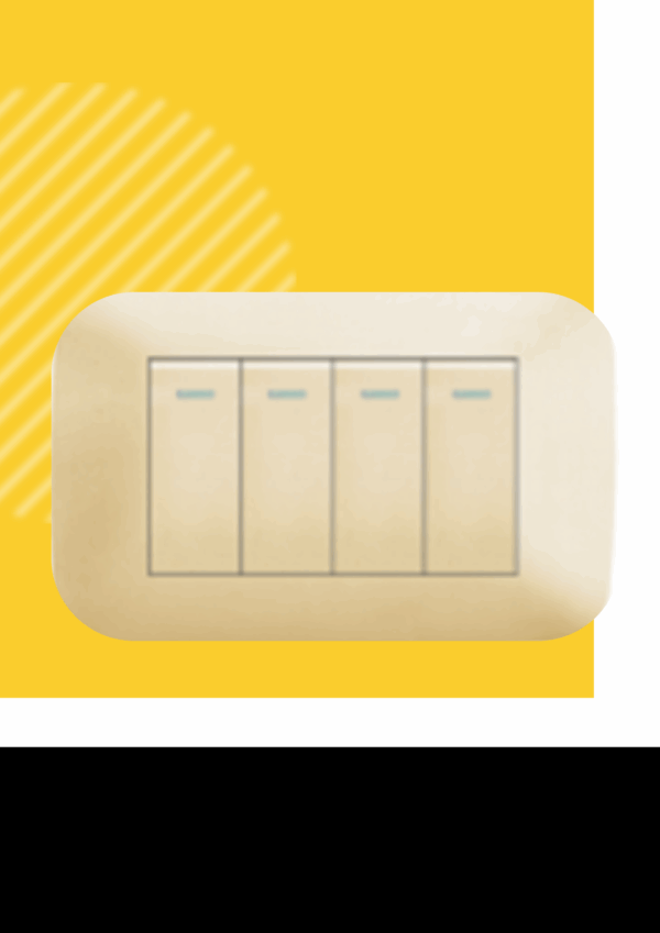 INTERRUPTOR CUADRUPLE UNIPOLAR CHAMPAGNE ORO
