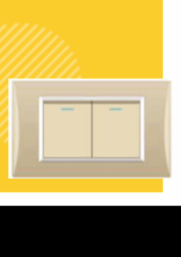 INTERRUPTOR DOBLE UNIPOLAR CHAMPAGNE ORO