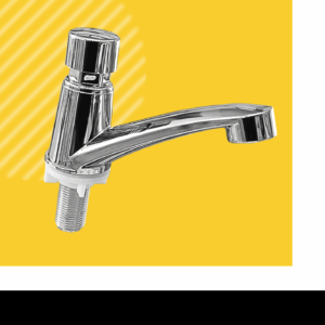 GRIFO CROMADO DE CIERRE AUTOMÁTICO PARA LAVABO