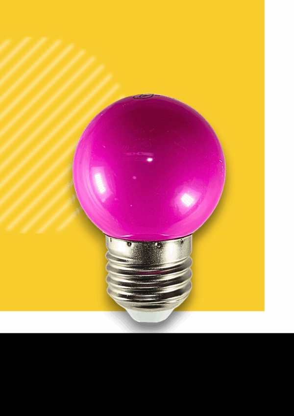 Bombillos Led - TAPA REDONDA - MORADO - E27 - 5w