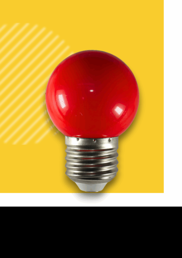 Bombillos Led - TAPA REDONDA - ROJO - E27 - 5w