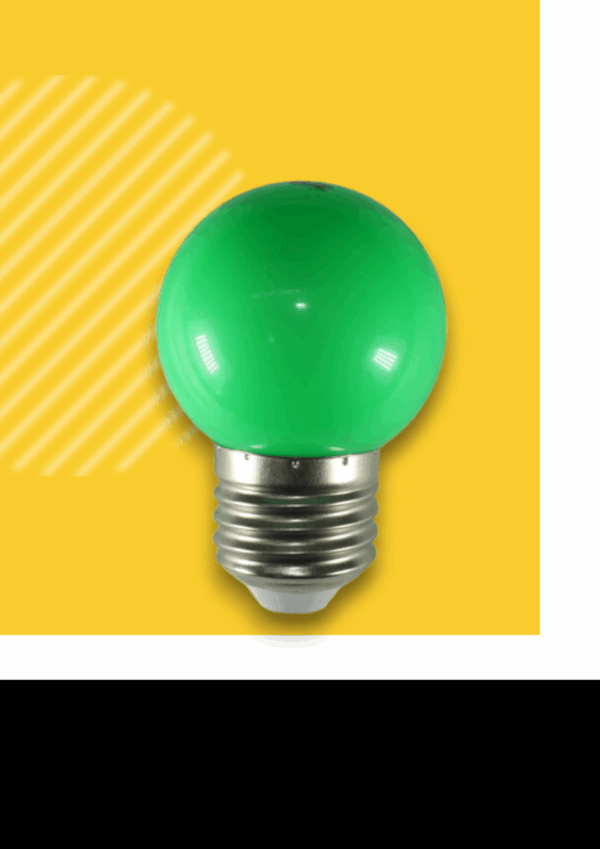 Bombillos Led - TAPA REDONDA - VERDE - E27 - 5w
