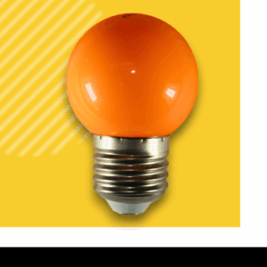 Bombillos Led – TAPA REDONDA – NARANJA – E27 – 5w