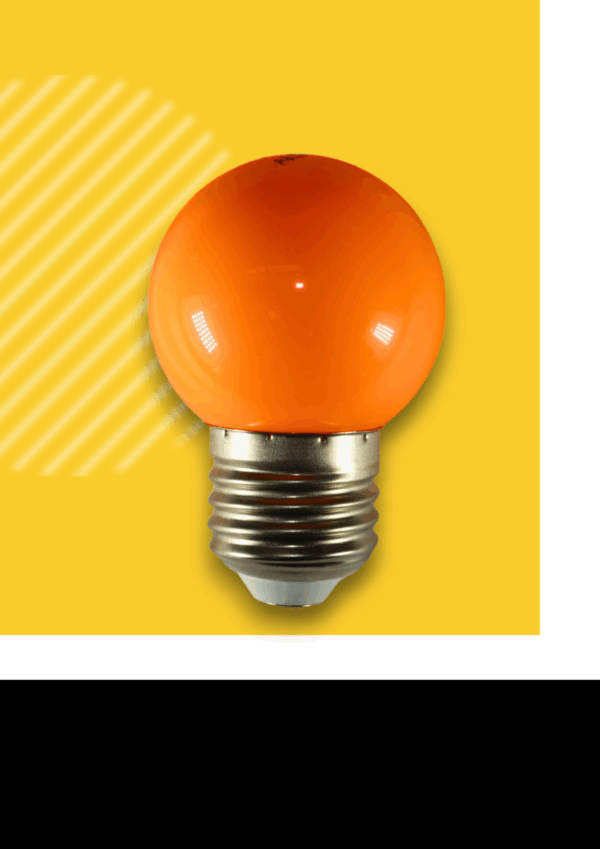 Bombillos Led - TAPA REDONDA - NARANJA - E27 - 5w