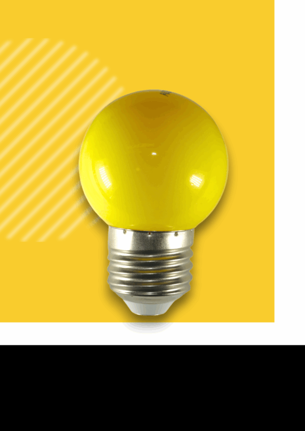 Bombillos Led - TAPA REDONDA - AMARILLO - E27 - 5w