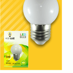 Bombillos Led – TAPA REDONDA – BLANCO – E27 – 5w