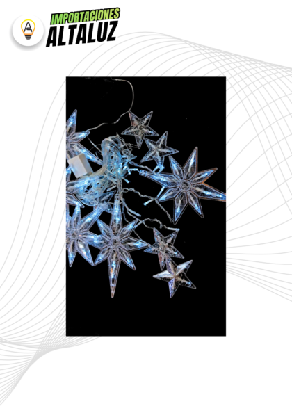 CORTINA ESTRELLA NAVIDAD TRANSPARENTE