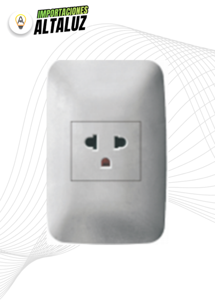 TOMACORRIENTE SIMPLE GRIS