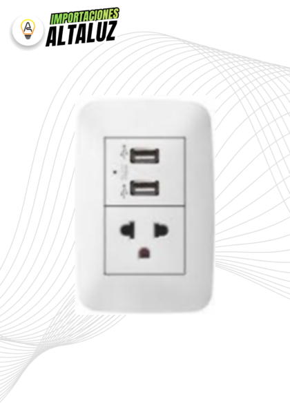 TOMACORRIENTE / ENTRADA USB MIXTO BLANCO