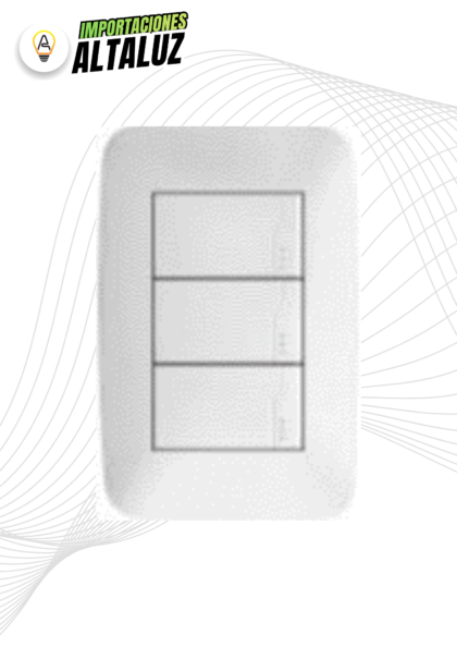 INTERRUPTOR TRIPLE BLANCO UNIPOLAR
