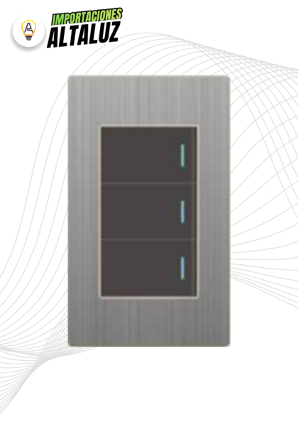 INTERRUPTOR TRIPLE ACERO UNIPOLAR
