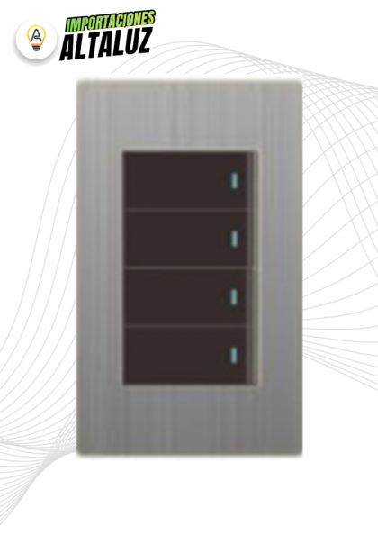 INTERRUPTOR CUADRUPLE ACERO UNIPOLAR